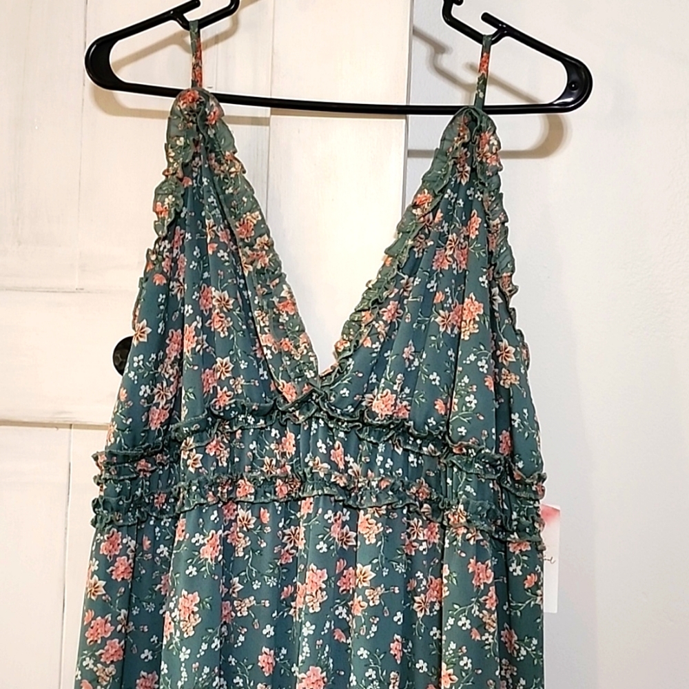 Womens Floral print maxi dress - Picture 2 of 5